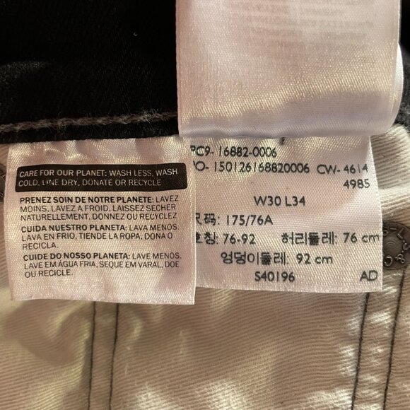 Levi's 522 Wedgie Style Black Capri Pedal Pusher Jeans Size 30 - Picture 12 of 14